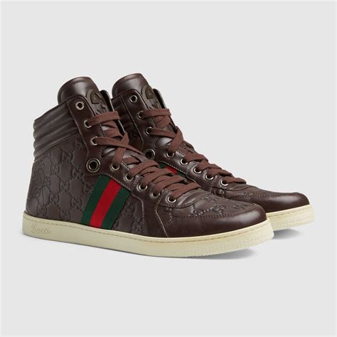 sneakers gucci suola alta|Gucci high top shoes.